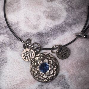 Silver Bracelet with Blue Stone